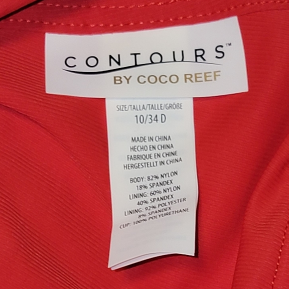 NWOT Contours by Coco Reef Tie dye one piece halter swimsuit. Size 10/34 D - Picture 6 of 7